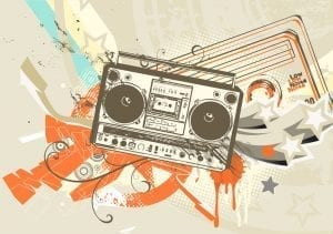 Illustration of Ghetto Blaster - 80s 90s Music on BeeBox System