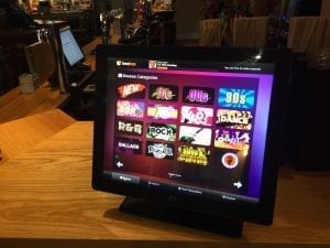 Customer Request Screen - allows customers to place music requests in bars and pubs