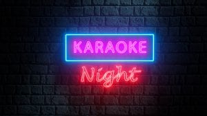 Karaoke night neon sign