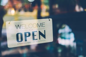 Shop door sign
